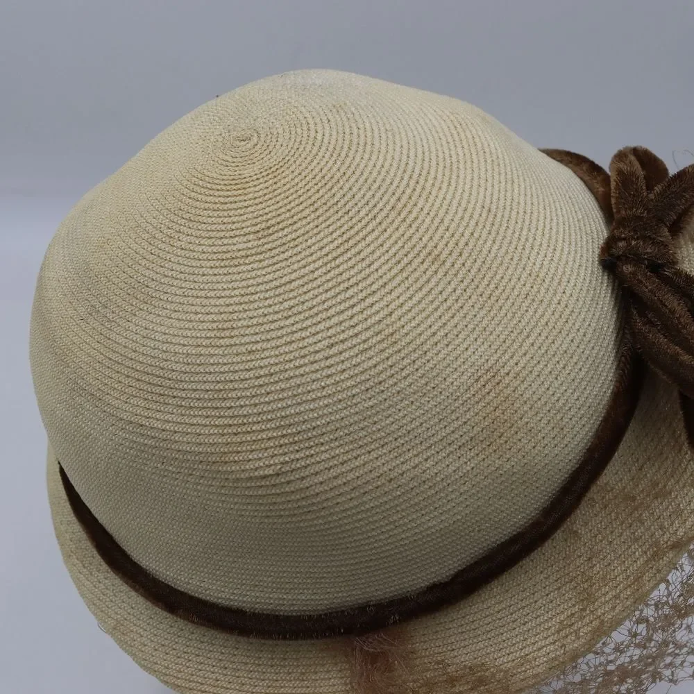 Vintage Marshall Field & Co Chicago Hat Cloche 1950s Cosplay Hat - Picture 4 of 14